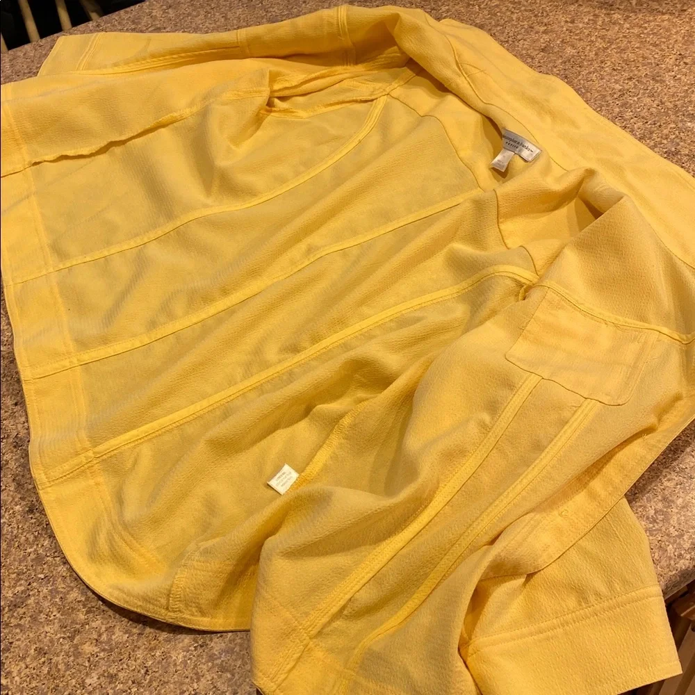 Christopher Banks Petite Large Yellow Button Top or Maybe a Lighweight Jacket - Picture 7 of 16
